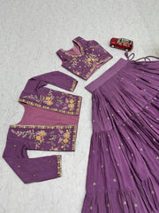 Designer Sequence Embroidery Work Lehenga Choli
