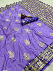 Beautiful Pure Banarasi Silk With Golden Zari Weaving Saree