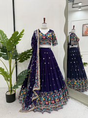 Beautiful Georgette Thread With Sequence Work Lehenga Choli