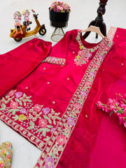 Party-wear Jimmy Choo Bits Embroidery Sequence Coding Sharara