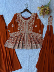 Festive Special Georgette Embroidery Sequence Work Salwar Suit
