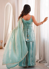 Ethnic Wear crush Real mirror Embroidery Sequence Work Sarara Set