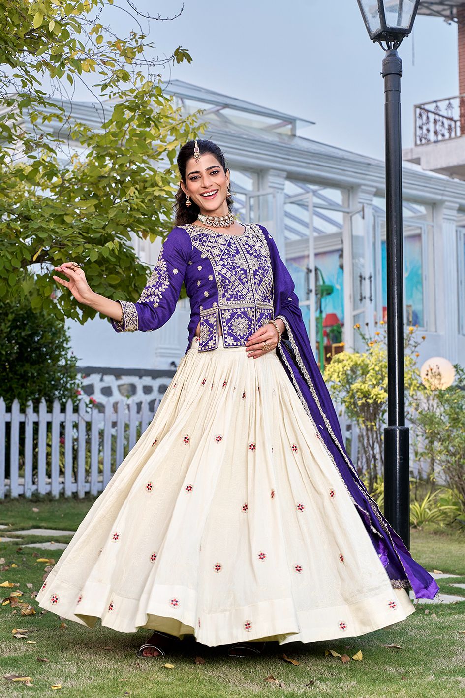 Festival Special Vichitra Silk Embroidery Coding Sequence Work Lehenga Choli