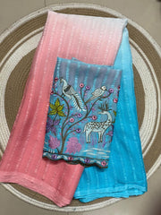 Beautiful Soft Marble Smooth Padding Saree