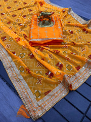 Wedding Special Beautiful Heavy Kolkata Blooming Silk Saree