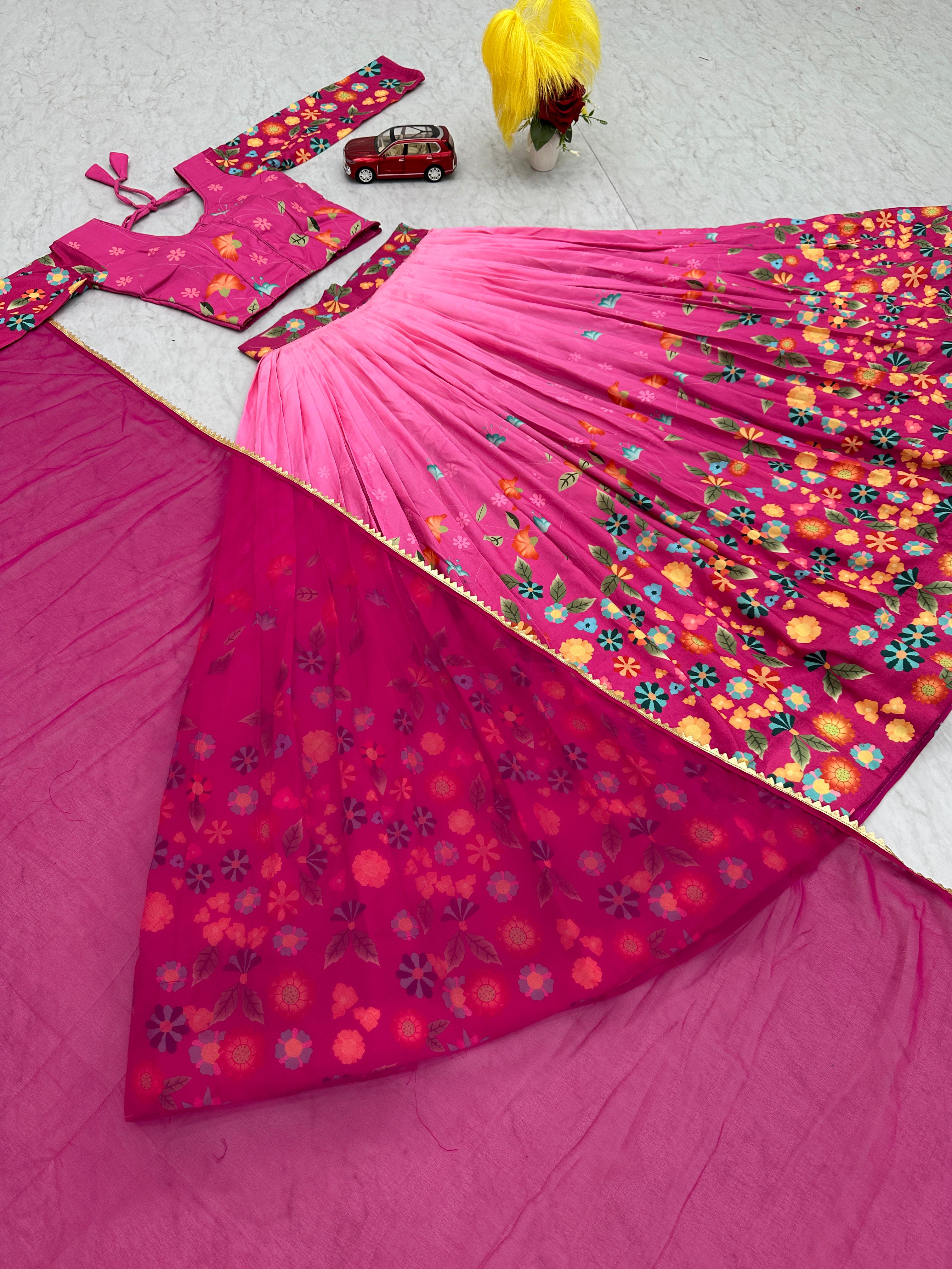 Beautiful Cotton Kalamkari Printed Lehenga Choli
