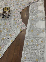 Designer Soft Butterfly Net Real Mirror Sequins Work Lehenga Choli