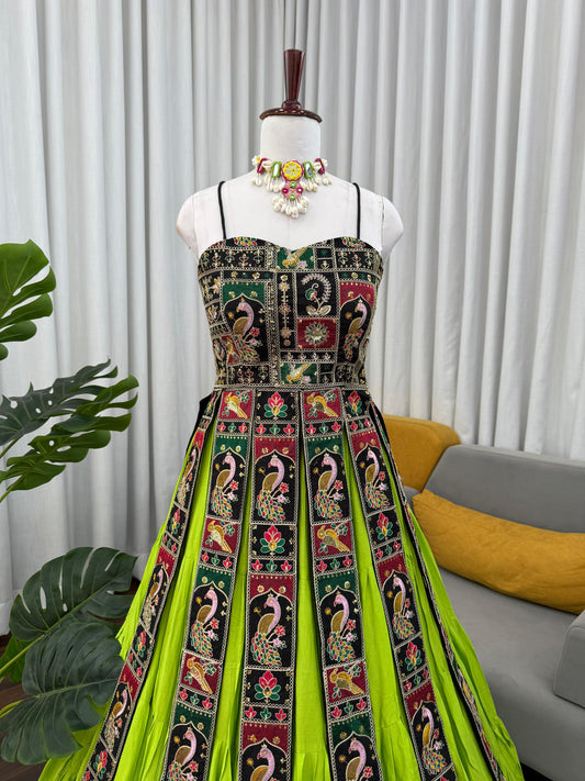 Festival Special Bangalore Thread With Sequence With Coding Dori Lehenga