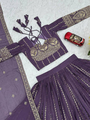 Party-wear Stylish Georgette Embroidery & Sequence Work Lehenga Choli