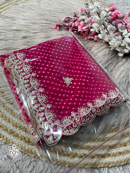 Beautiful Soft Georgette Bandej Printed Work Saree