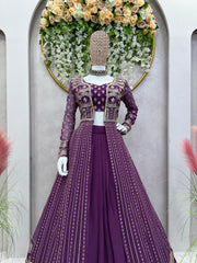 Partywear Stylish Georgette Thread & Sequence Work Lehenga Choli