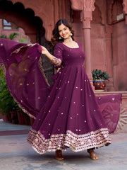 Trending Georgette Thread With Sequence Work Gown