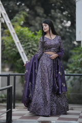 Trending Gold Crush Sequence With Zari Work Lehenga Choli