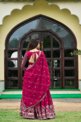 Beautiful Georgette Embroidery Work Lehenga Choli