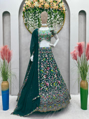 Trending Faux Georgette Thread With Sequence Work Lahenga Choli