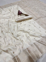 Beautiful Banarasi Silk Gold Zari Weaving Saree