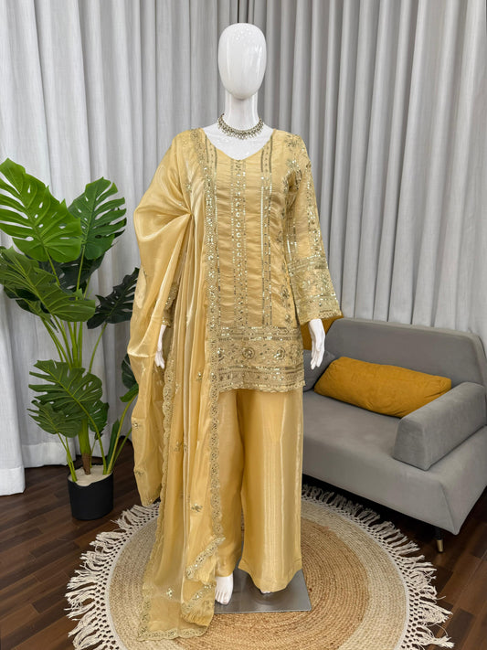 Party-wear Jimmy Choo Thread With Sequence Work Suit