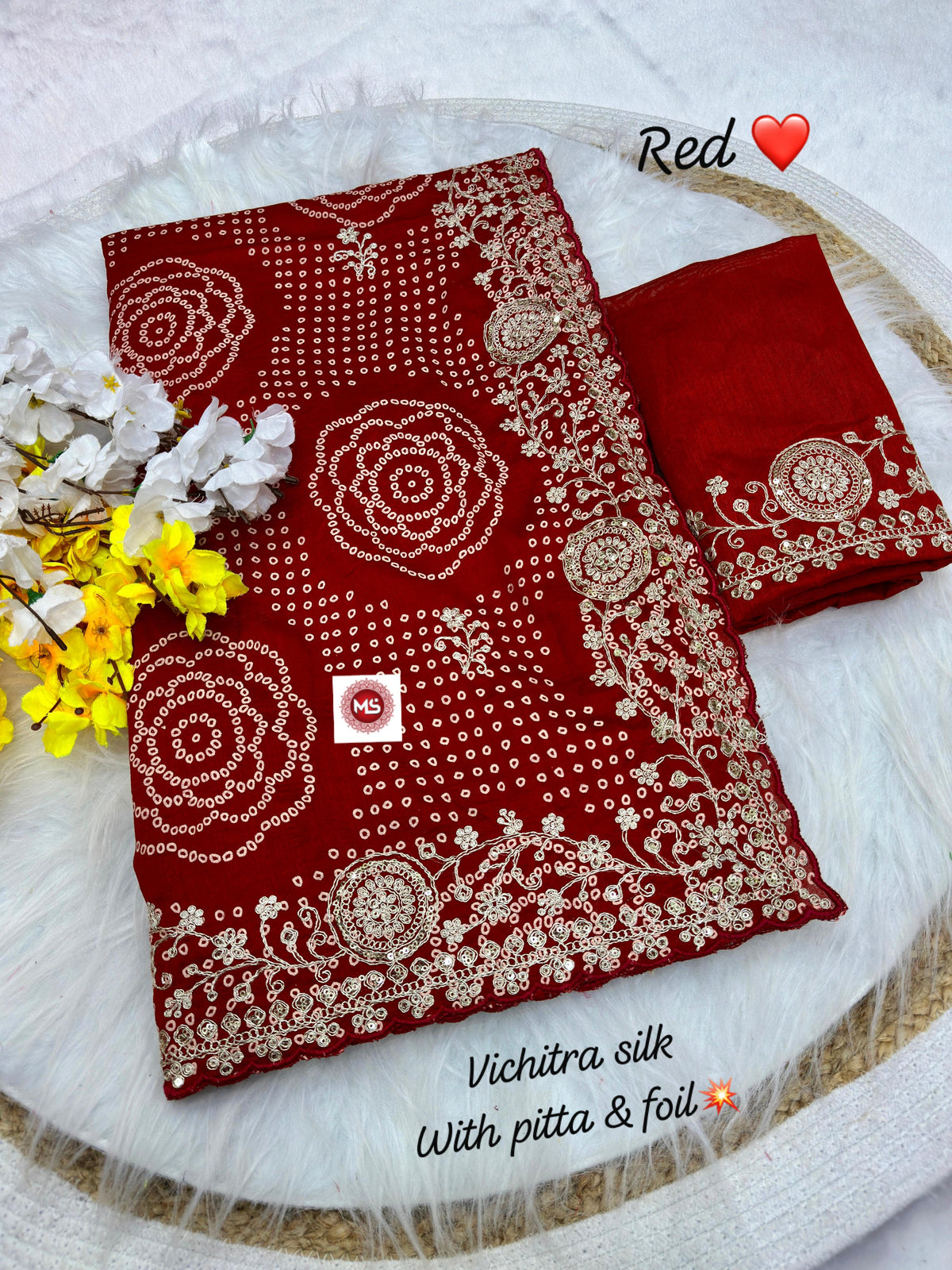 Beautiful Heavy Soft Pita Aari-Tari Gotapati Work Saree