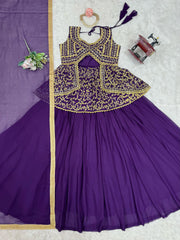 Beautiful Designer Georgette Thread With Sequence Work Lehenga Choli