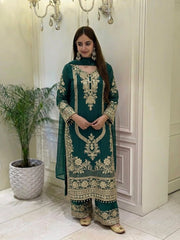 Party-wear Georgette Embroidery & Sequence Work Suit