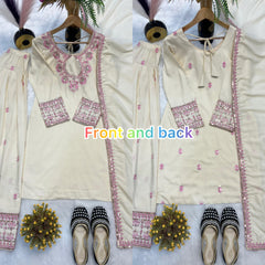 Designer Party-Wear Rayon Cotton Silk Salwar Suit