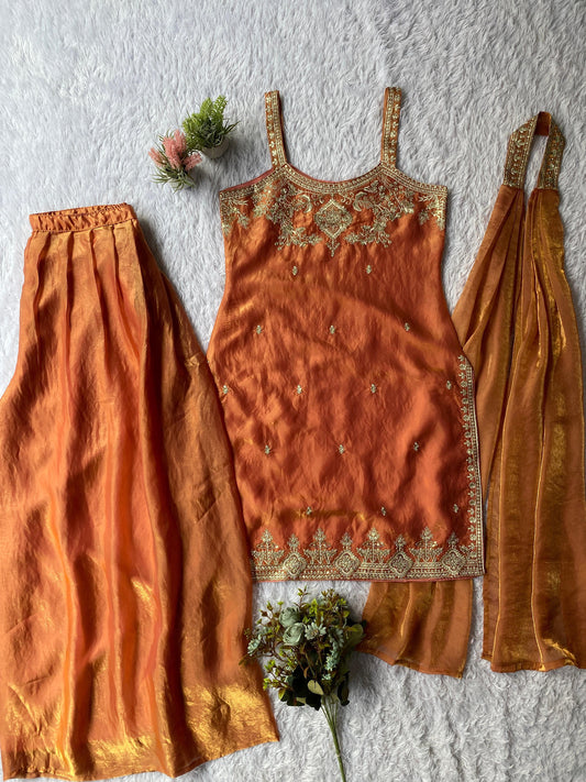 Trendy Beautiful Jimmy Choo Sequence Embroidery Work Dress