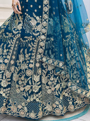 Party-wear Butterfly Net Sequins & Codding Embroidery Work Lehenga Choli