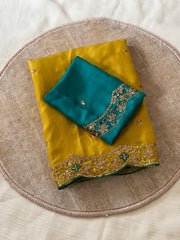 Beautiful Rangoli Silk Embroidery Thread & Zari Work Saree