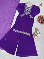 Designer Georgette Thread Work Salwar Suit