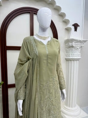 Beautiful Georgette Thread With Sequence Work Suit