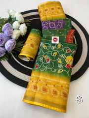 Beautiful Kota Silk Bandhej Printed Saree