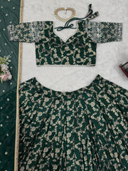 Beautiful Jacquard Silk Thread With Sequence Work Lehenga Choli