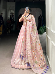 Beautiful Gold Crush Sequence & Thread Embroidery Work Lehenga Choli