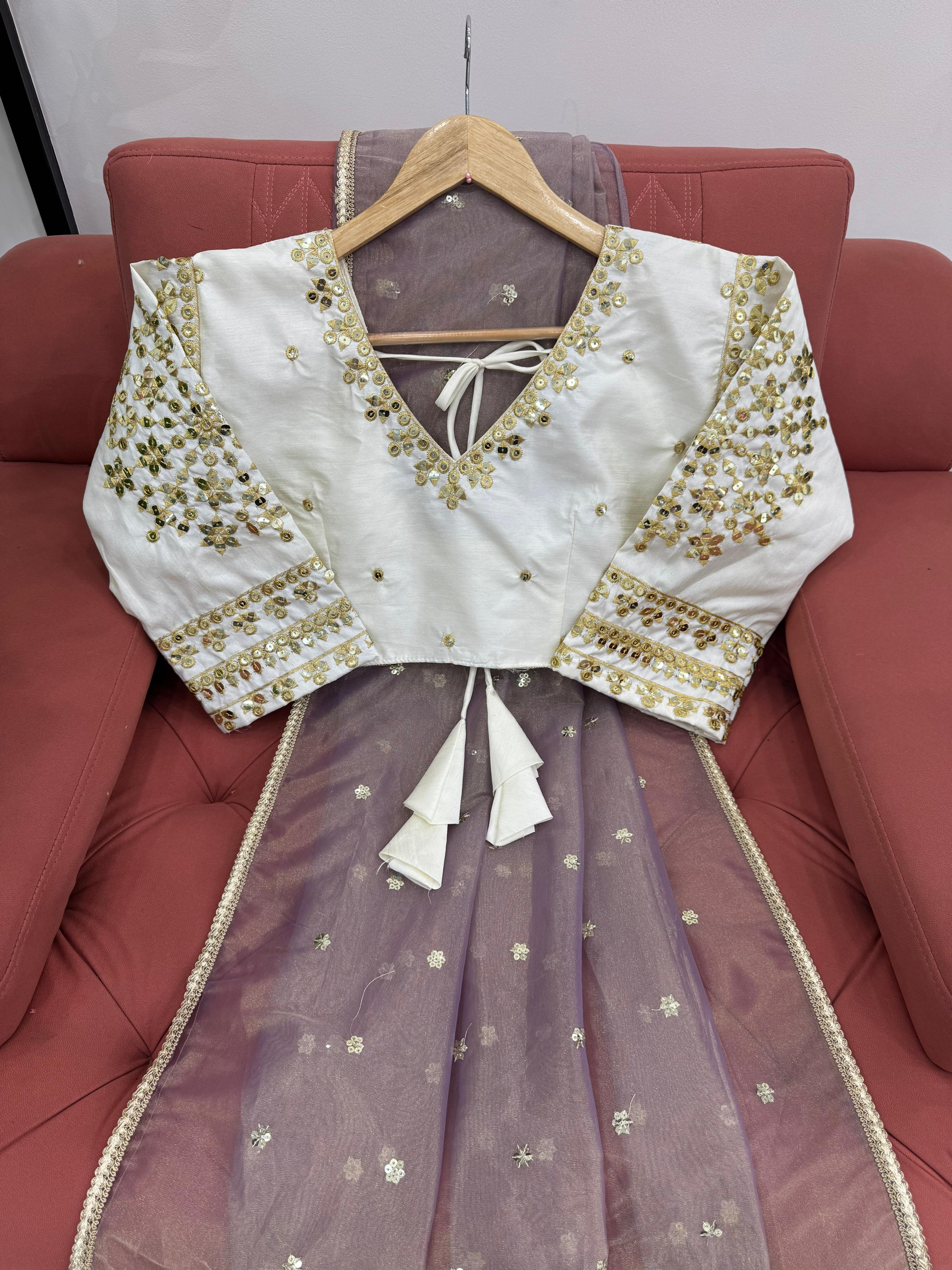 Party-wear Beautiful Designer Heavy Twill Net Saree