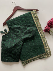 Bollywood Blockbuster Georgette Embroidery Work Saree
