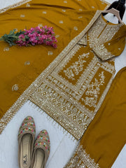 Partywere Chionon Silk Sequence Embroidery Work Salwar Suit