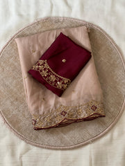 Beautiful Rangoli Silk Embroidery Thread & Zari Work Saree