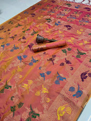 Beautiful Pure Heavy Silk Weaving Minakari Work Pallu Saree