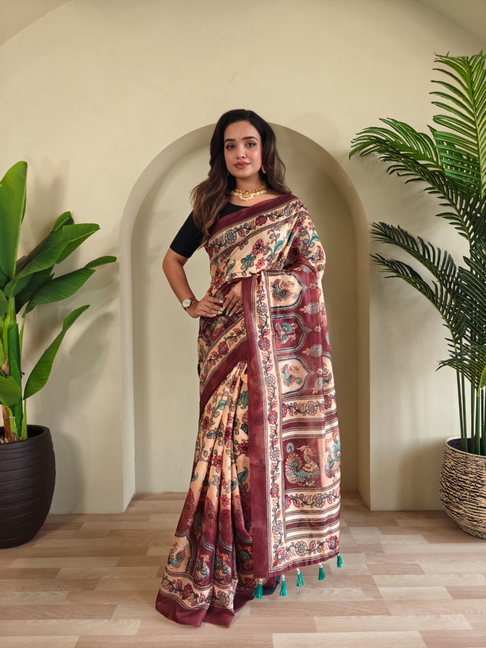Beautiful Malai Cotton Printed Saree