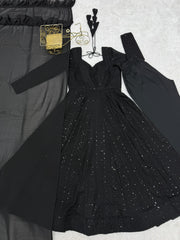 Beautiful Soft Georgette Luckhnowi Sequence Thread Work Anarkali Suit