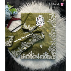 Beautiful Crape Peding Silk Designer Saree