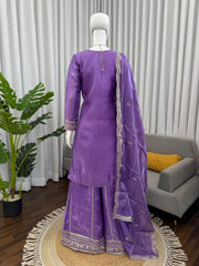 Elegant Ethnic Wear Jimmy Choo Thread With Sequence Work Suit