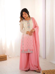 Beautiful Georgette Embroidery Sequence Work Suit