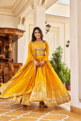 Beautiful Festival Georgette Embroidery Sequence Work Lehenga Choli