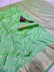 Beautiful Banarasi Silk Gold Zari Weaving Saree
