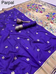 Beautiful Pure Soft Kanchivaram Paithani Silk Saree