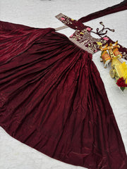 Festival Wear Fendy Silk Coding Sequence & Embroidery Work Long Gown