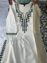 Designer Khadi Cotton Embroidery Work Salwar Suit