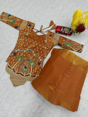 Festive Special Pure Silk Satin Embroidery Thread & Sequence Work Lehenga Choli