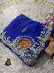Festival Trending Space Silk Bandhej & Lehriya Printed Saree